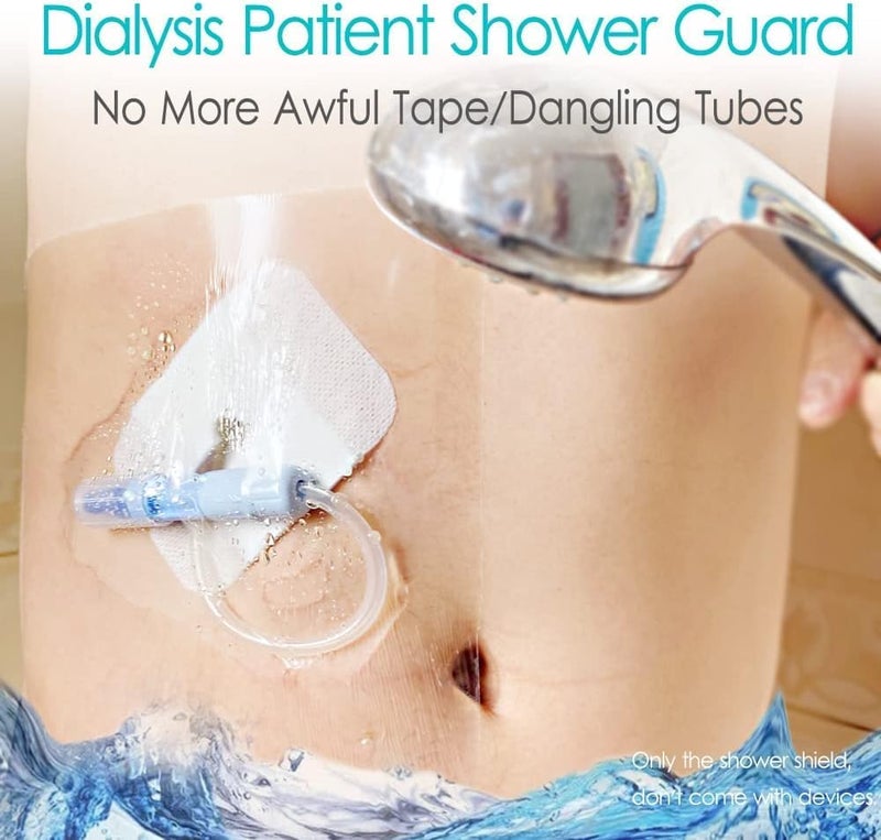 EaseToU 12"x12" Waterproof Dialysis Catheter Shower Cover Chest Port Shield Protector for Central Line G Feeding Tubes Transparent Wound Dressing, Pack of 25 - Image 2